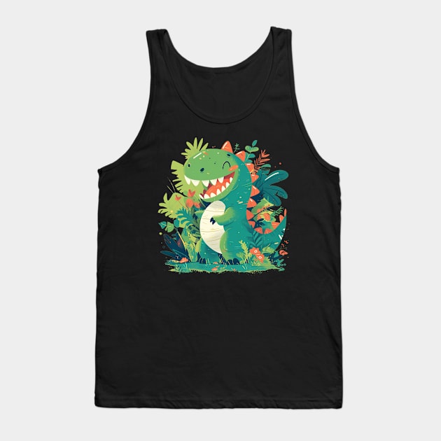 cute dino Tank Top by peterdoraki